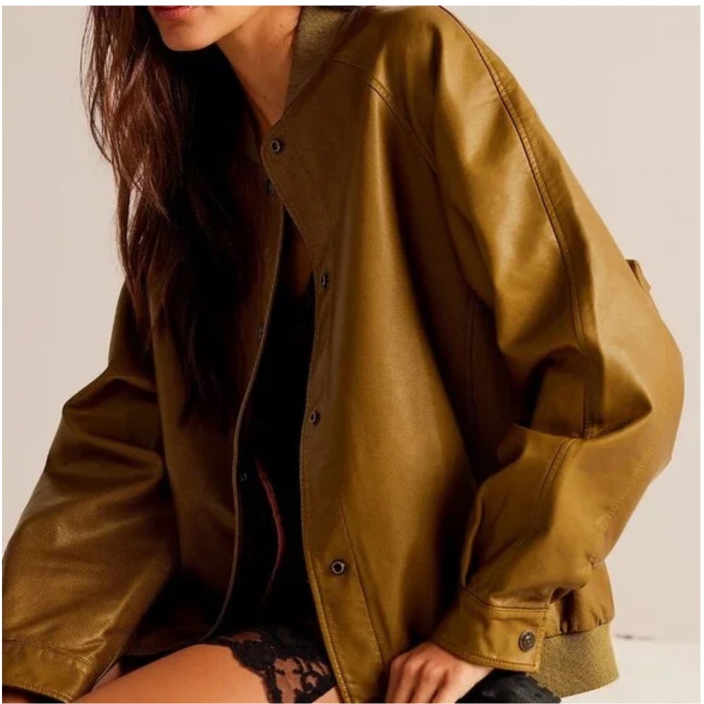We the Free by Free People Wild Rose Vegan Leather Jacket Size XS NWT - Picture 4 of 8